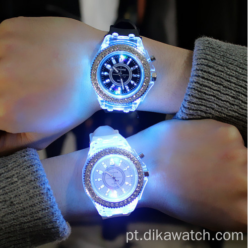 Genebra 2019 AliExpress Genebra relógio feminino masculino com pulseira de silicone relógio de diamante mostrador design esporte masculino relógios de pulso Reloj Mujer